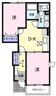 コージーハウス石井C【1階】の間取り