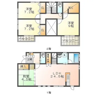 三重県四日市市日永西5【一戸建】の間取り