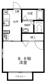 メゾンアーサーII【1階】の間取り