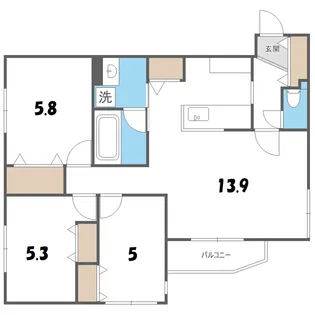 Aster本通15【3階】の間取り