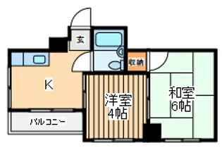 ハイツ西口【2階】の間取り