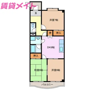 メゾン・ド・ジュール【3階】の間取り