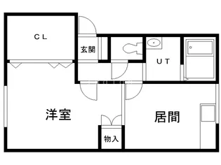 1DKの間取り画像