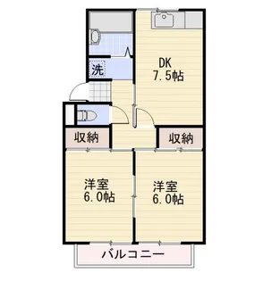 長野県長野市大字高田【アパート】の間取り