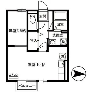 ラフィーネK【1階】の間取り