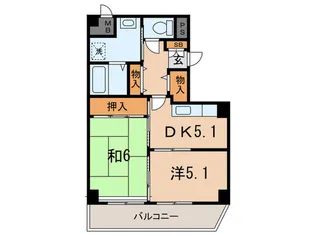 シャルマン西代の間取り