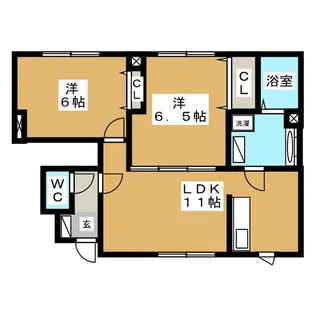 セジュールYuki B【1階】の間取り