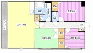 メゾン・ド・フェリエ【2階】の間取り