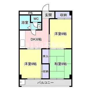 岐阜県羽島郡岐南町八剣北2【マンション】の間取り
