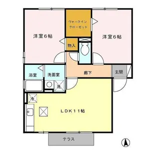 エコットティエドール C【1階】の間取り