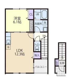 Ersa Garden B【2階】の間取り