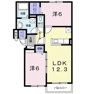 クロムシード【4階】の間取り
