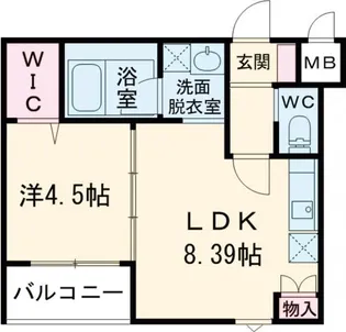 ステラキャットハート【1階】の間取り