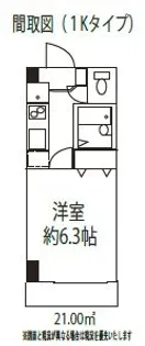 ドミール桜新町【6階】の間取り