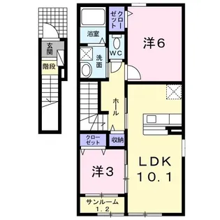ラ・ストラーダ【2階】の間取り