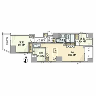 GREEN PARK 文京白山【3階】の間取り