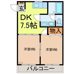 パラシオンI【1階】の間取り