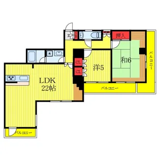 シティヴィラ本町【7階】の間取り