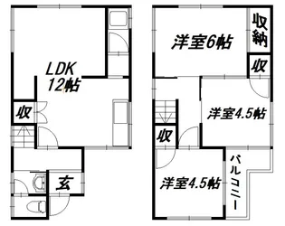 静岡県浜松市中央区西伊場町【一戸建】の間取り