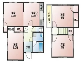 岡山県岡山市南区当新田【一戸建】の間取り