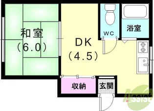 野田ハイツ【2階】の間取り