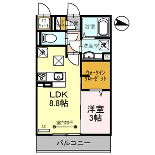 1LDKの間取り画像