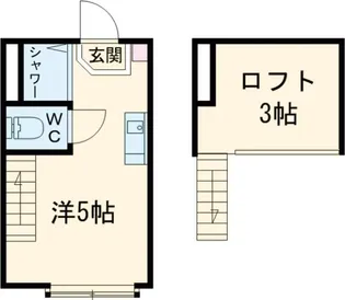 ハーモニーテラス中村橋【1階】の間取り