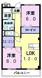 レジダンス・フルール【3階】の間取り