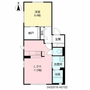 メイプルハイム A棟【1階】の間取り