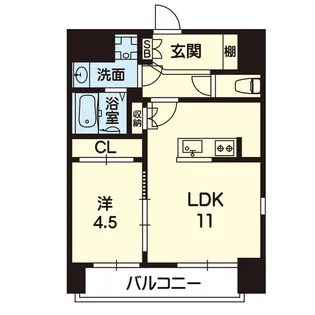 ライズ熊本駅north【10階】の間取り