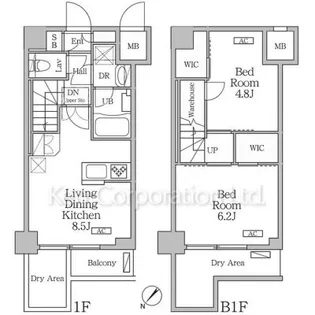 2LDKの間取り画像