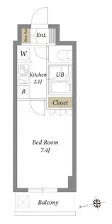 エスティメゾン麻布十番【6階】の間取り
