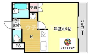 KL荒田【3階】の間取り