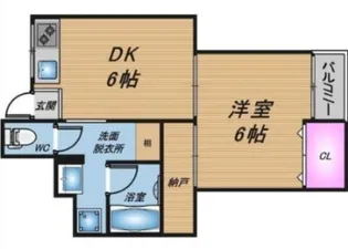 大阪府大阪市北区本庄東2丁目【マンション】の間取り