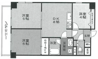 ランデージ神戸花隈【1階】の間取り