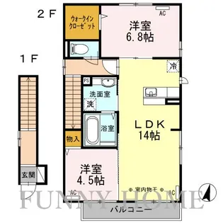 東京都世田谷区南烏山1【アパート】の間取り