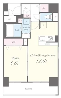 histoire玉造【11階】の間取り