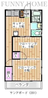 東京都世田谷区給田4【アパート】の間取り