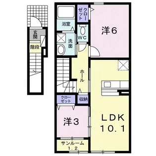 新潟県魚沼市井口新田【アパート】の間取り