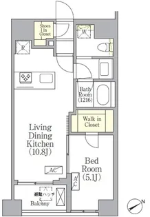 東京都中央区八丁堀3【マンション】の間取り