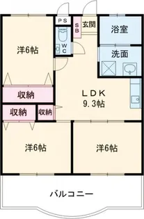シャトードールK【3階】の間取り