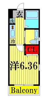 O2レジデンス竹ノ塚A【1階】の間取り