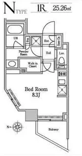 レジディア南品川II【4階】の間取り