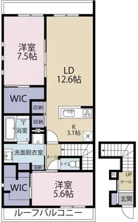 Belle Lead 東吉野 B棟【2階】の間取り