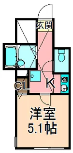 東京都足立区江北2【アパート】の間取り
