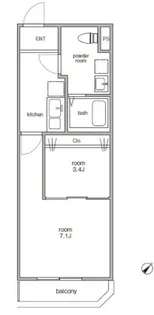 アバロン上尾原市【3階】の間取り