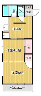 テラスマンション【1階】の間取り