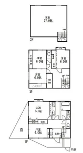 神奈川県横浜市鶴見区東寺尾東台【一戸建】の間取り