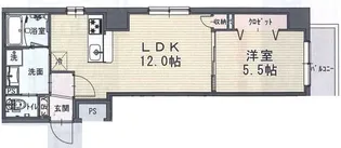 パウロニアバレーテイク12大口通【2階】の間取り