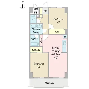 ヴェルティストン【9階】の間取り